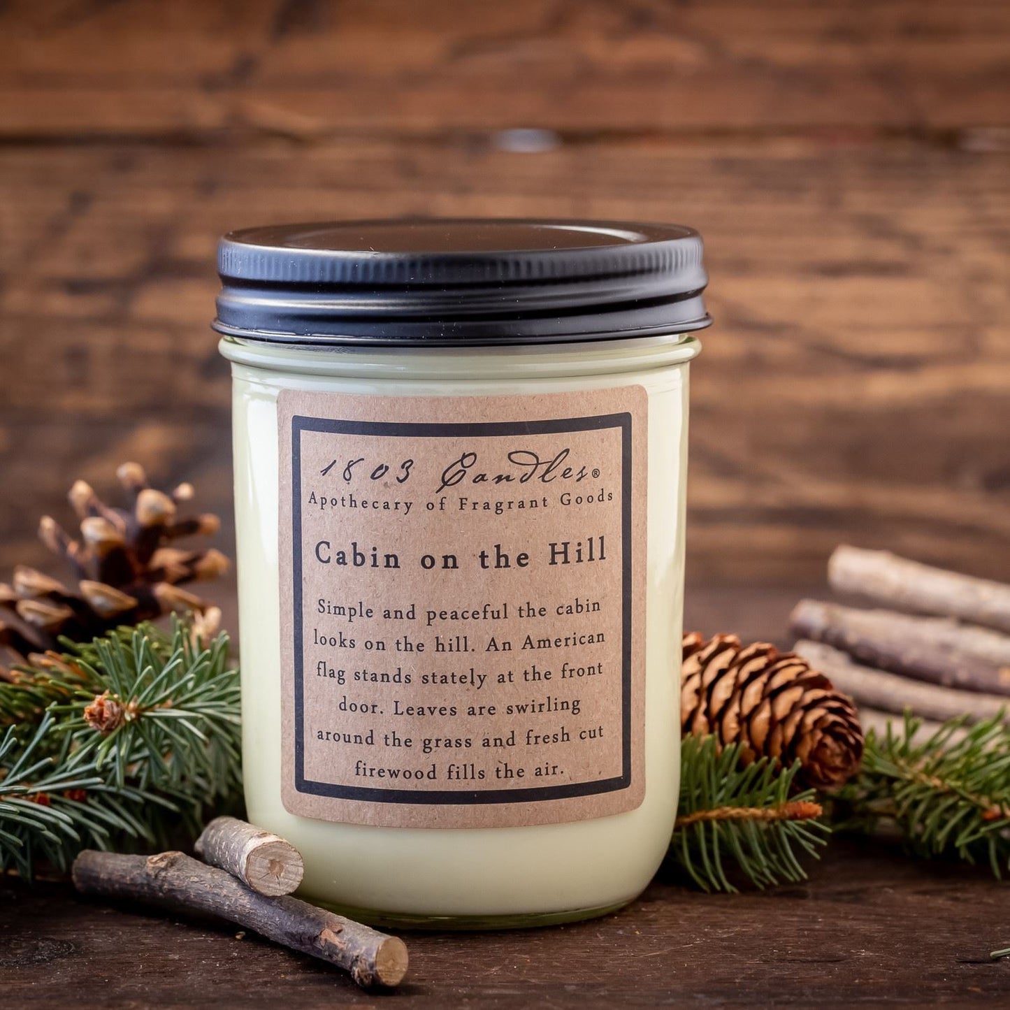 CABIN ON THE HILL-14OZ JAR CANDLE