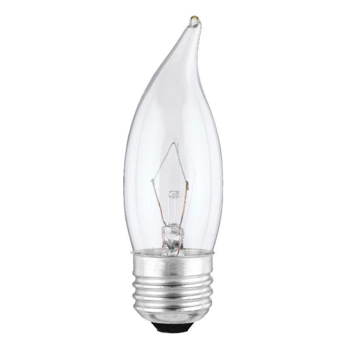 25 Watt CA10 Flame Tip Incandescent Light Bulb
