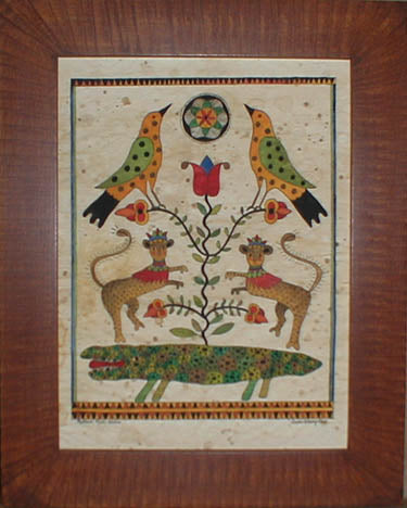 Alligator, Lions & Birds Fraktur