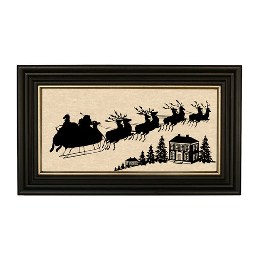 Santa Clause Is Coming Paper Cut Silhouette
