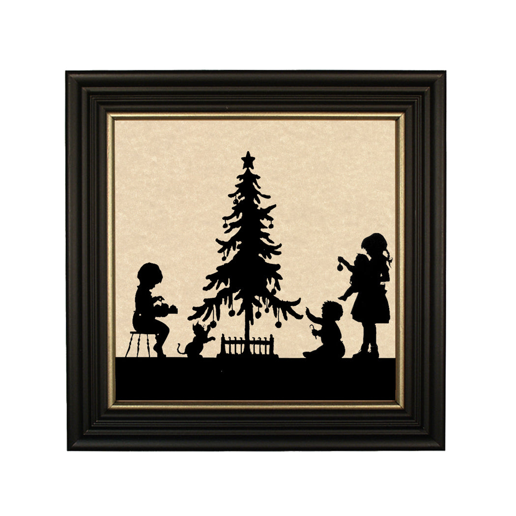 Christmas Time Paper Cut Silhouette
