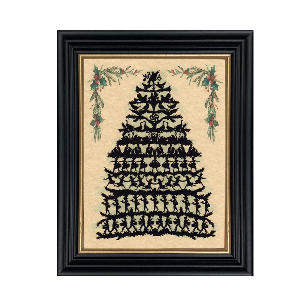 12 Days of Christmas Framed Paper Cut Silhouette