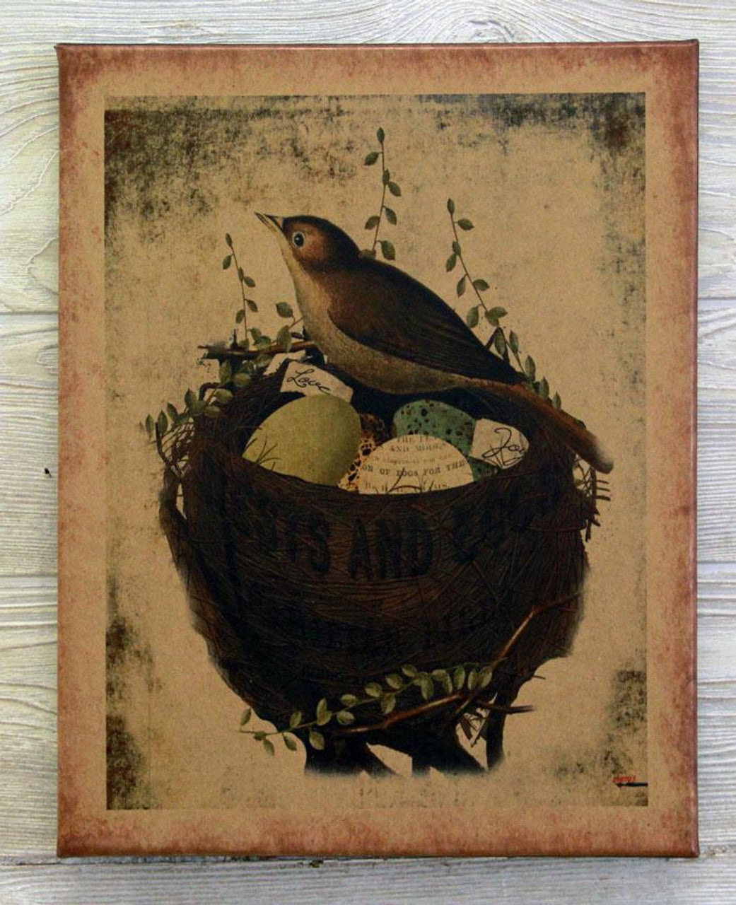 11X14 NEST AND EGGS CANVAS PRINT