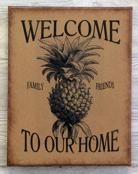 11X14 Welcome Pineapple