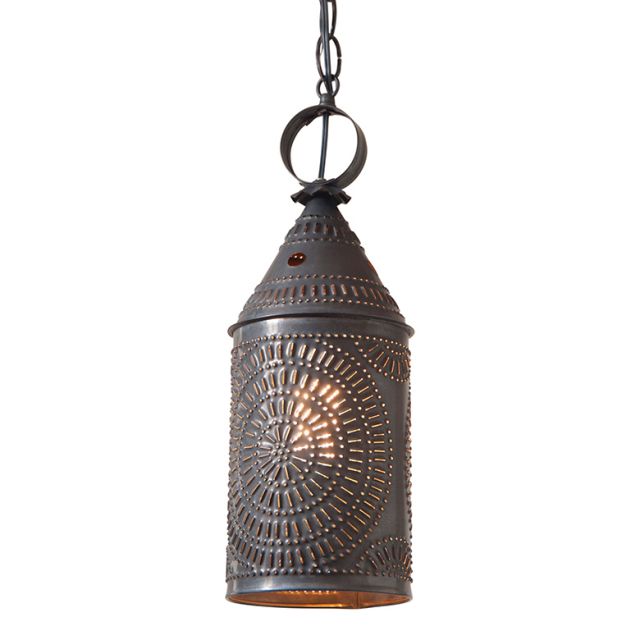 Electrified Hanging Lantern in Kettle Black