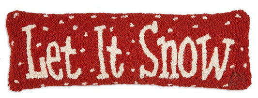 Let It Snow - Hooked Wool Pillow