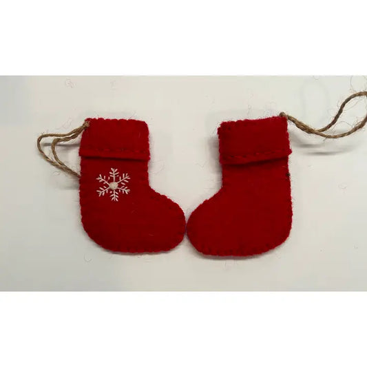 Felted Wool "Red Stocking" Ornament