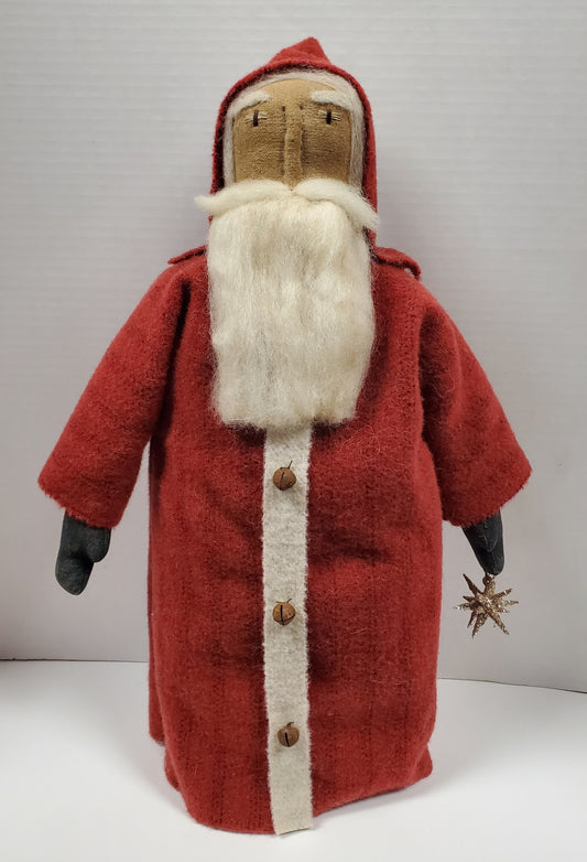 Belsnickel in Red Robe with Moravian Star