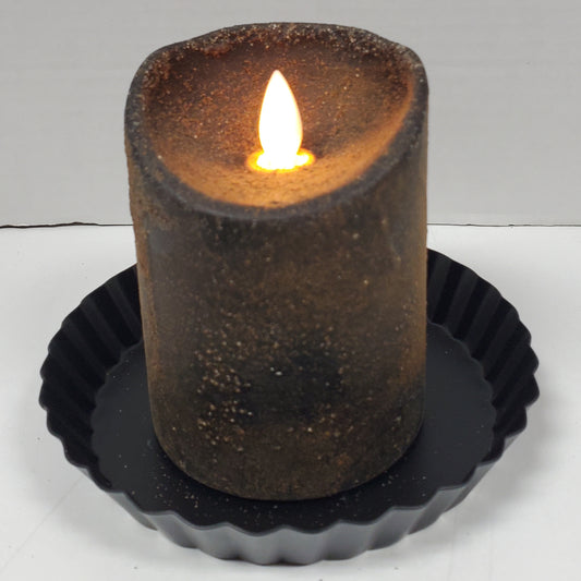 Moving Flame Pillar Candle-Primitive Brown 3×4