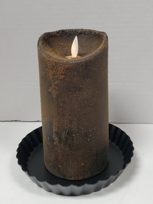 Moving Flame Pillar Candle-Primitive Brown 3×6