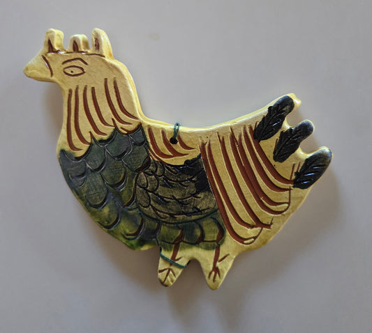Chicken Redware Ornament