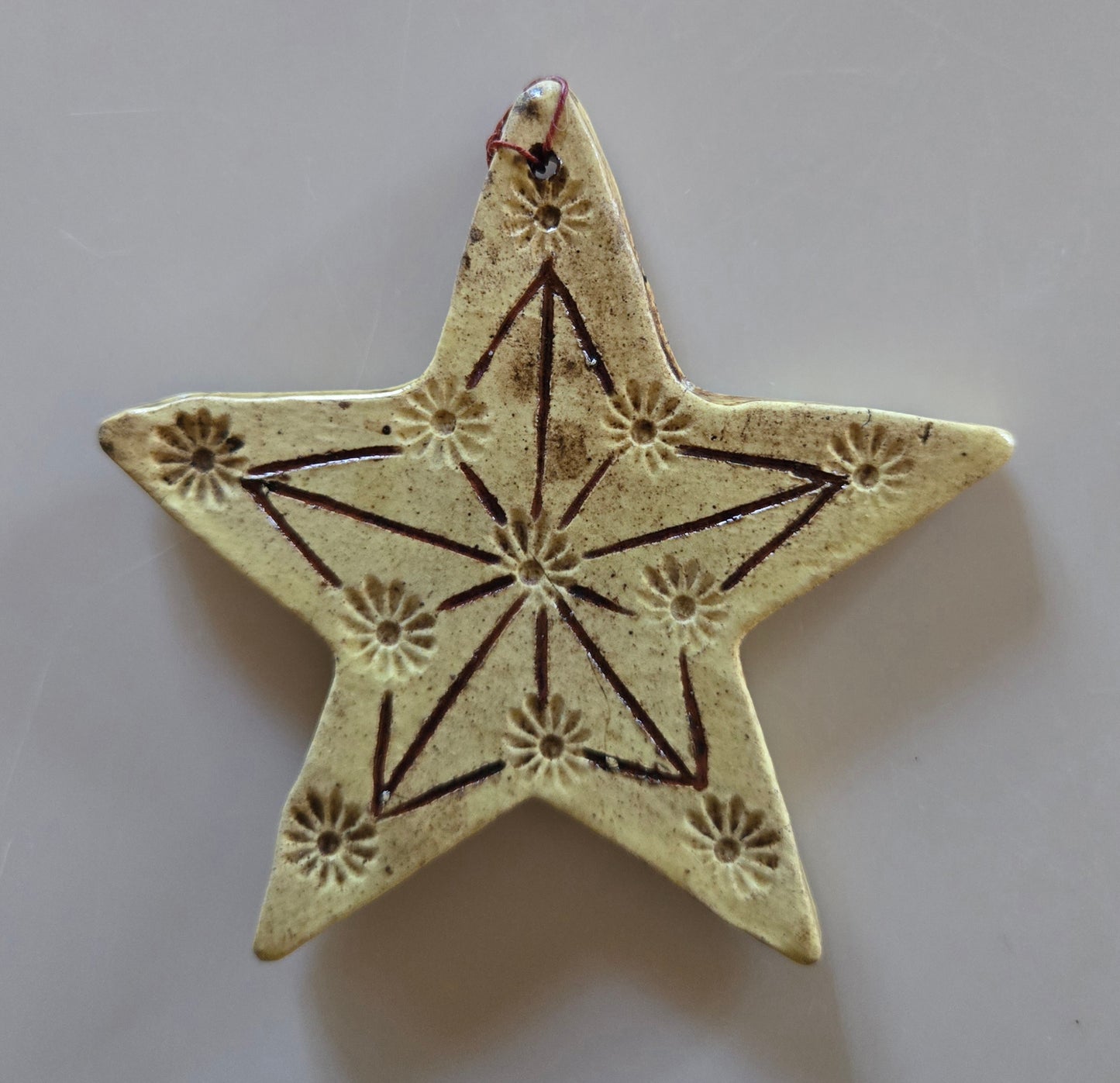 Star Redware Ornament