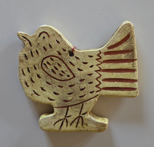 Bird Redware Ornament