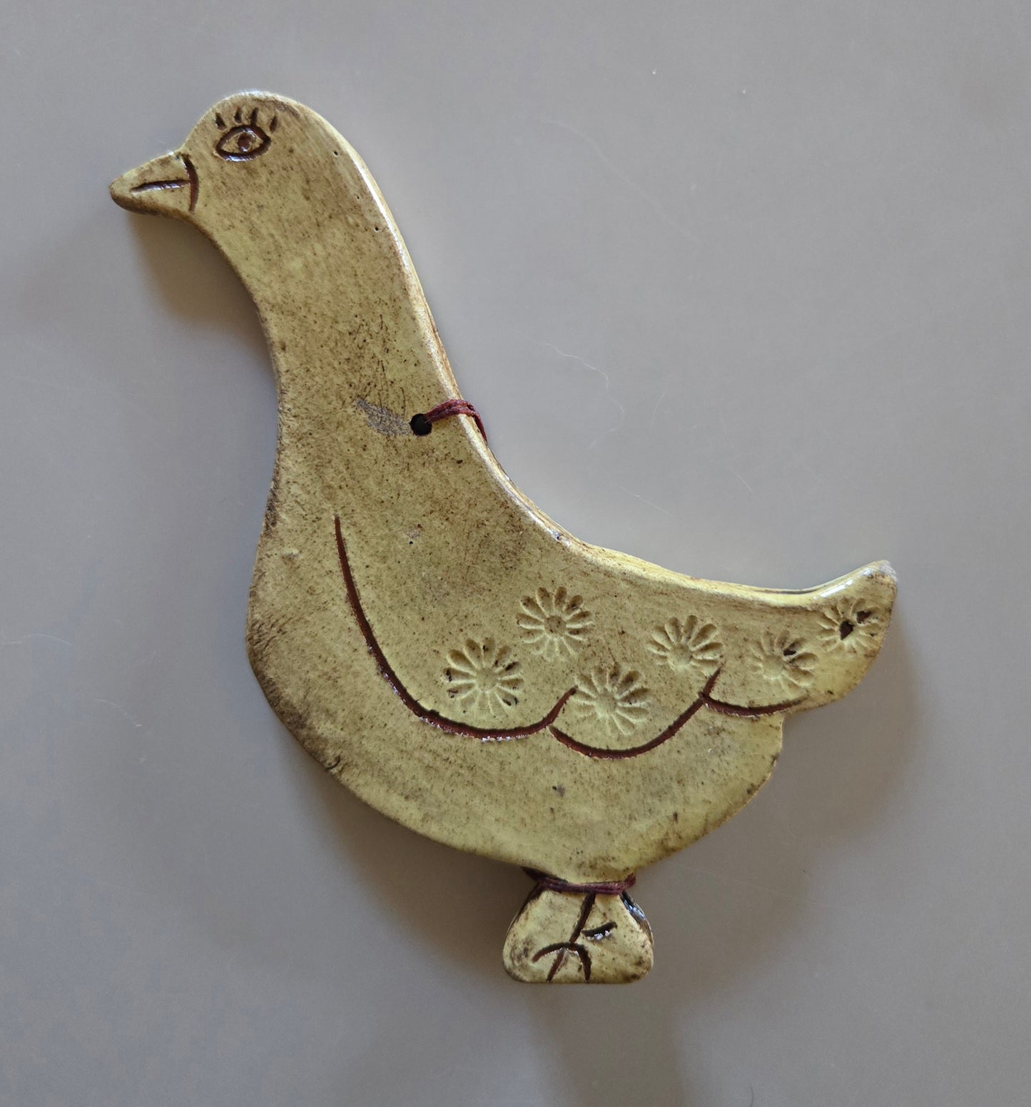 Goose Redware Ornament