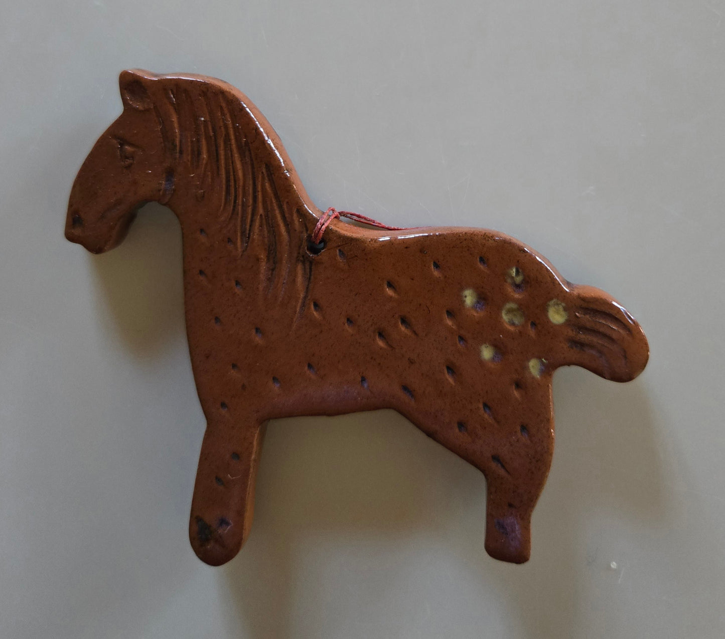 Horse Redware Ornament