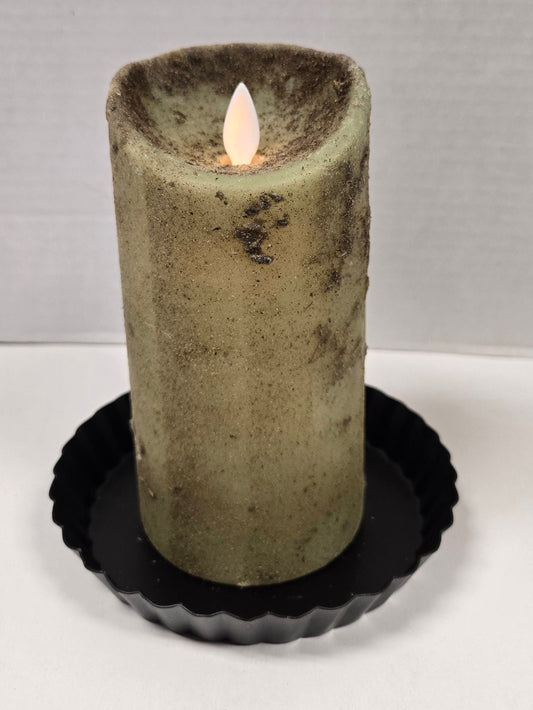 Moving Flame Pillar Candle-Herb 3×6