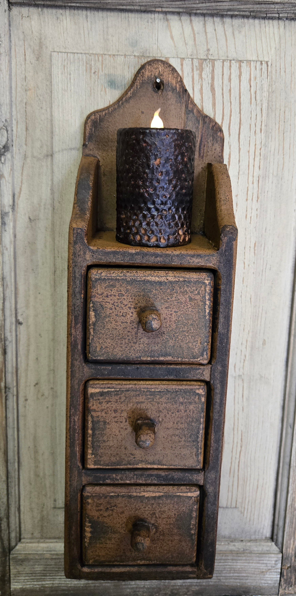 Three Drawer Spice Cubby - Mustard