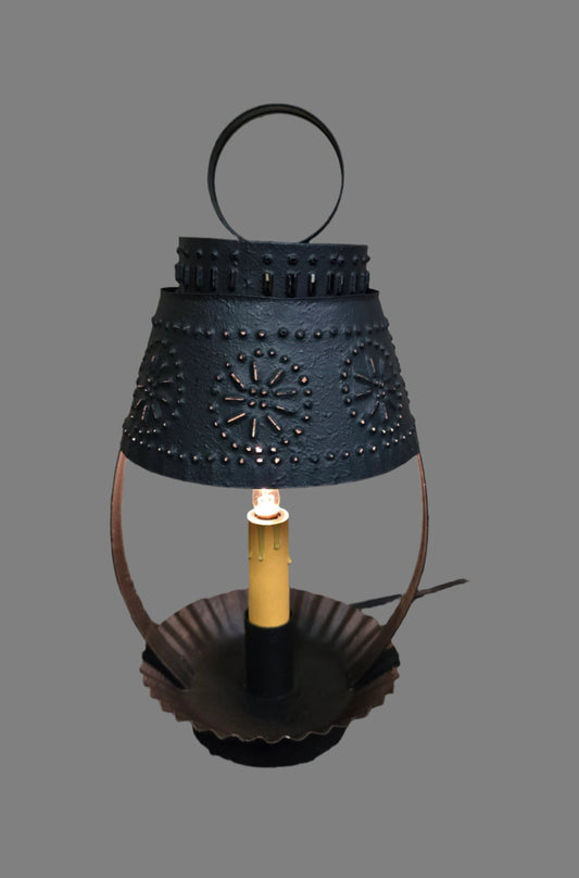 Single Student Light with Shade in Textured Black