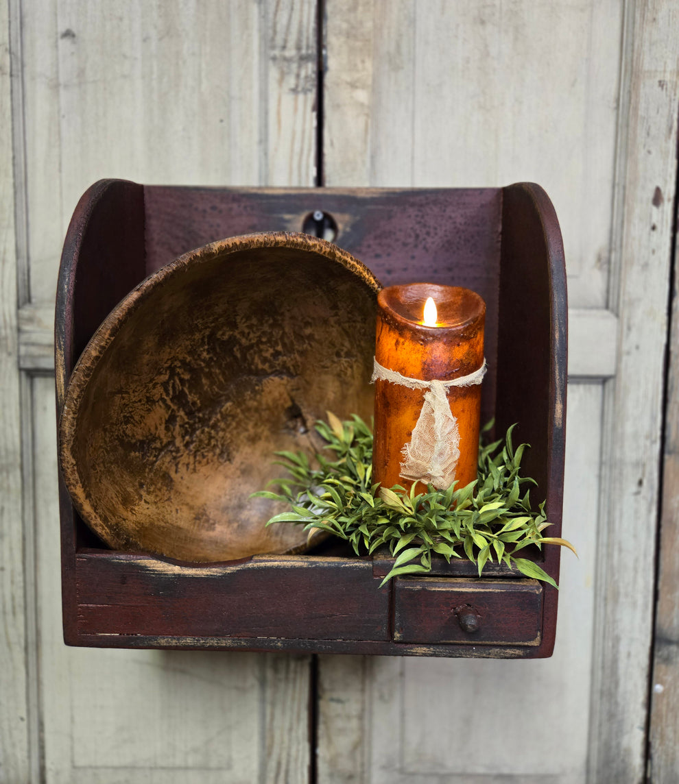 Small Bowl Bin - Burgundy