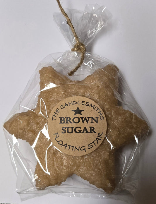 BROWN SUGAR LARGE STAR FLOATING CANDLE