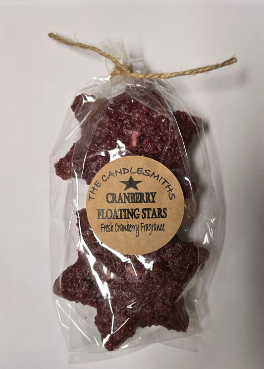 Cranberry Small Star Floating Candle Two Pack