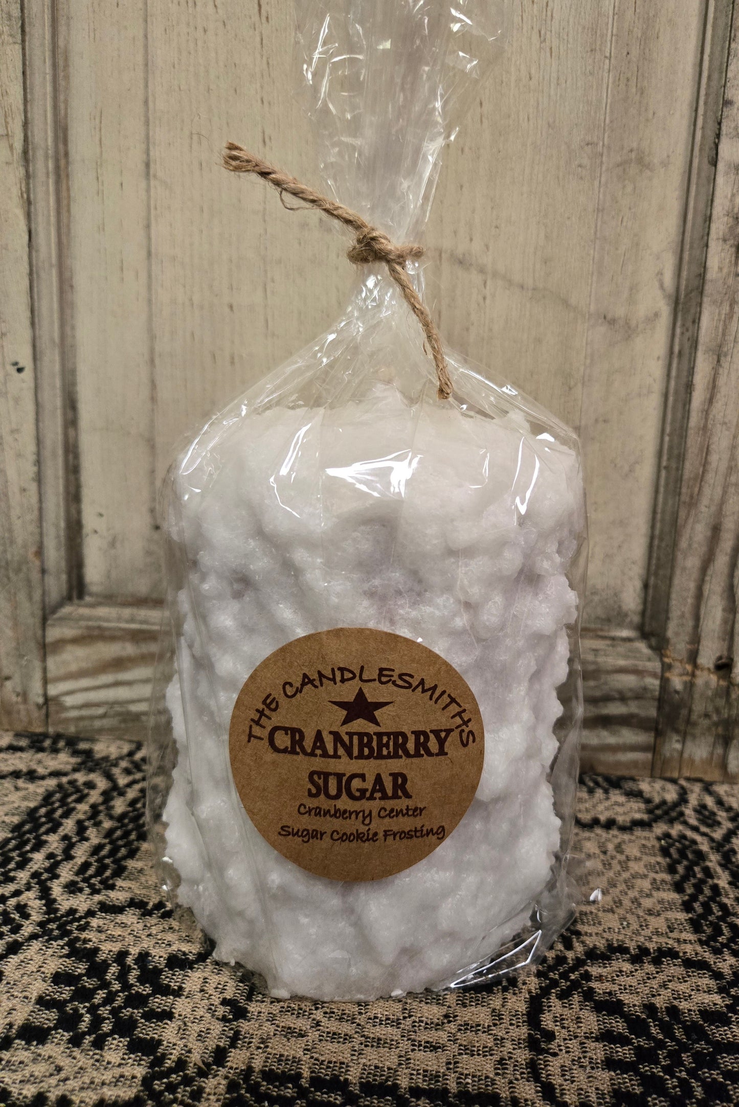 Cranberry Sugar Large Hearth Candle