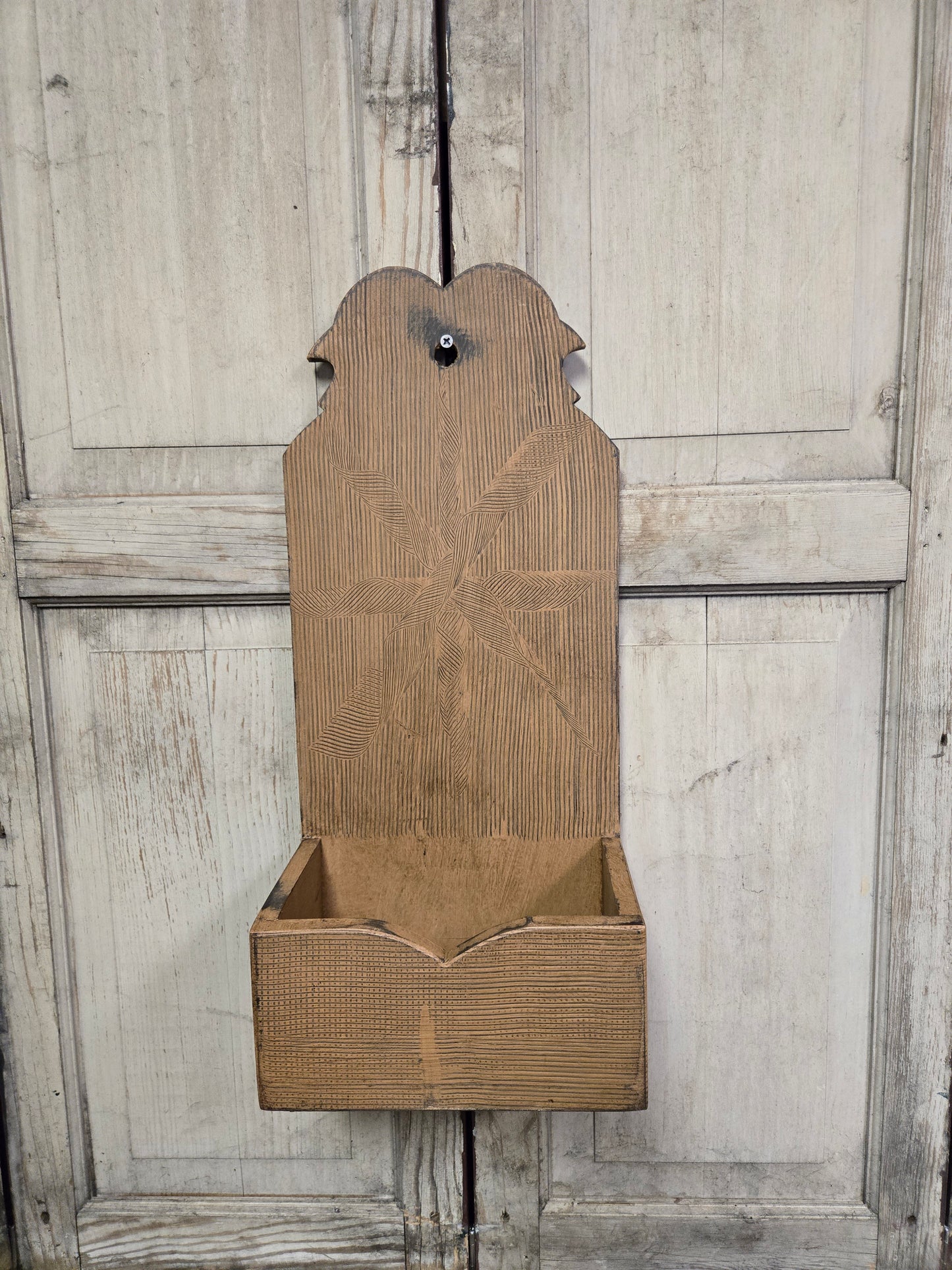 Collection of Primitive Combed Tall Wall Boxes