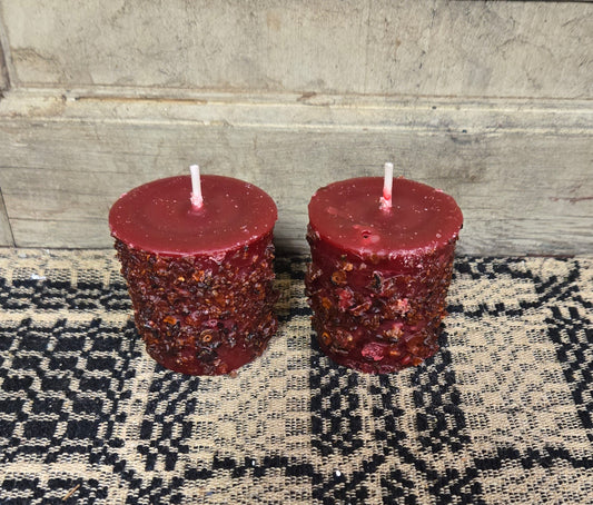 Cranberry Relish Primitive Votive - 6 Pack