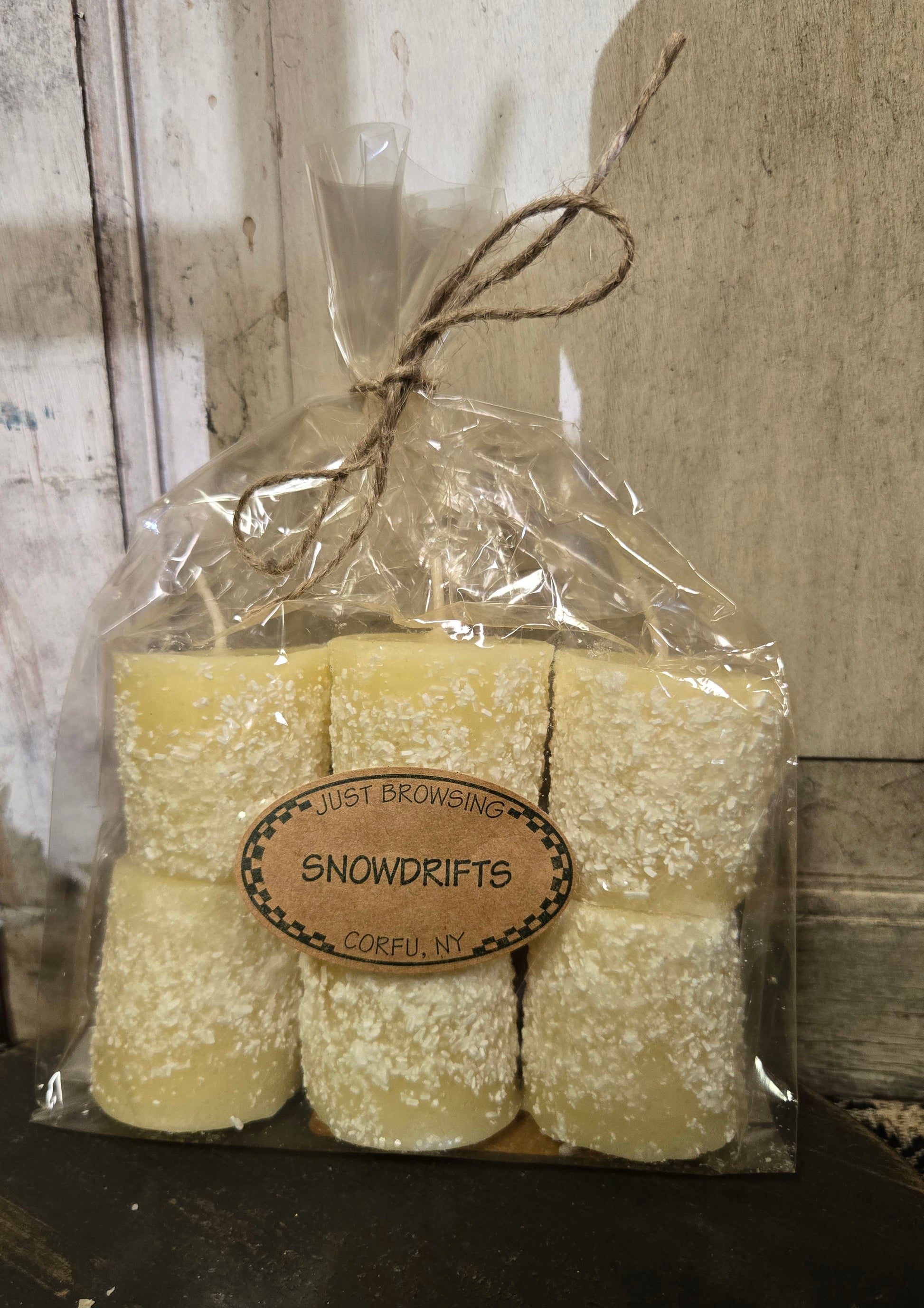 Snowdrifts Primitive Votive - 6 Pack