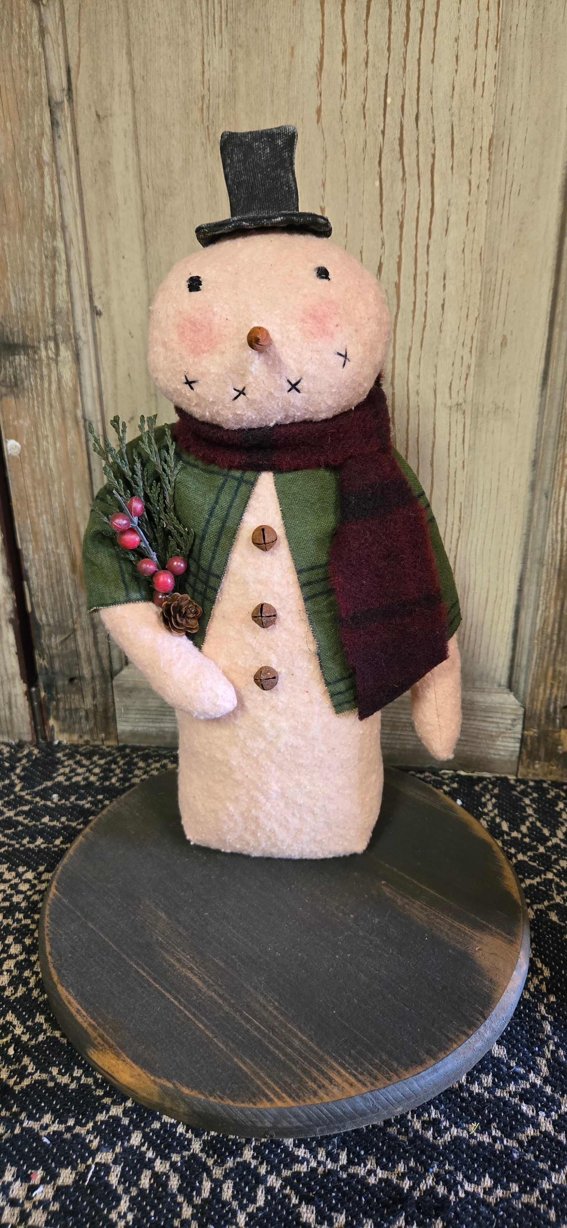 Primitive Snowman with Top Hat