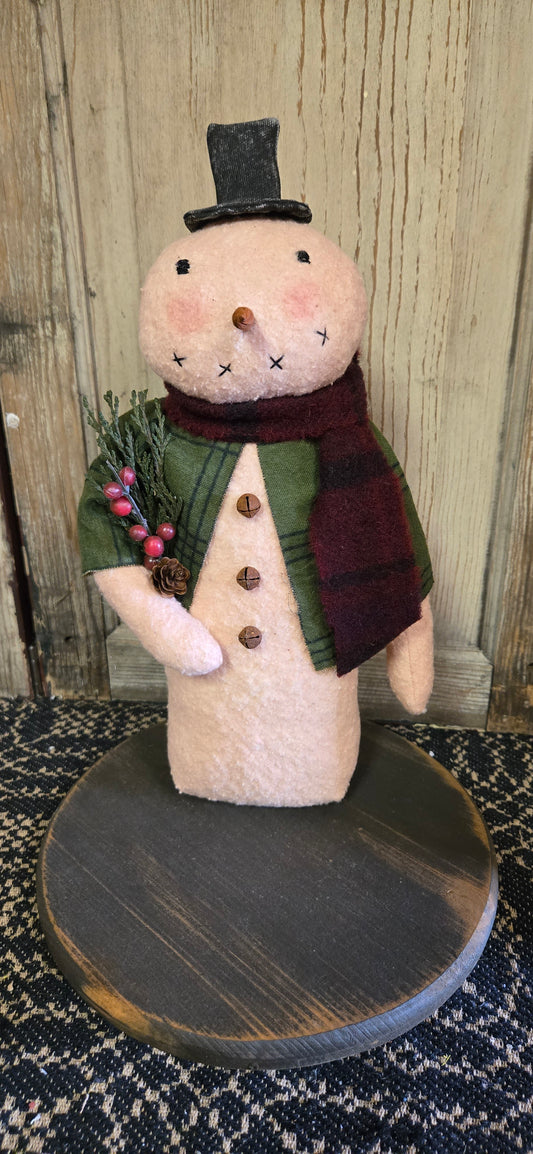 Primitive Snowman with Top Hat