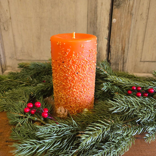 Orange Peel Pillar Candle 3" x 6"