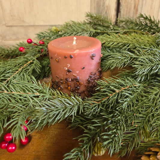 Gingerbread Pillar Candle 3" x 3"