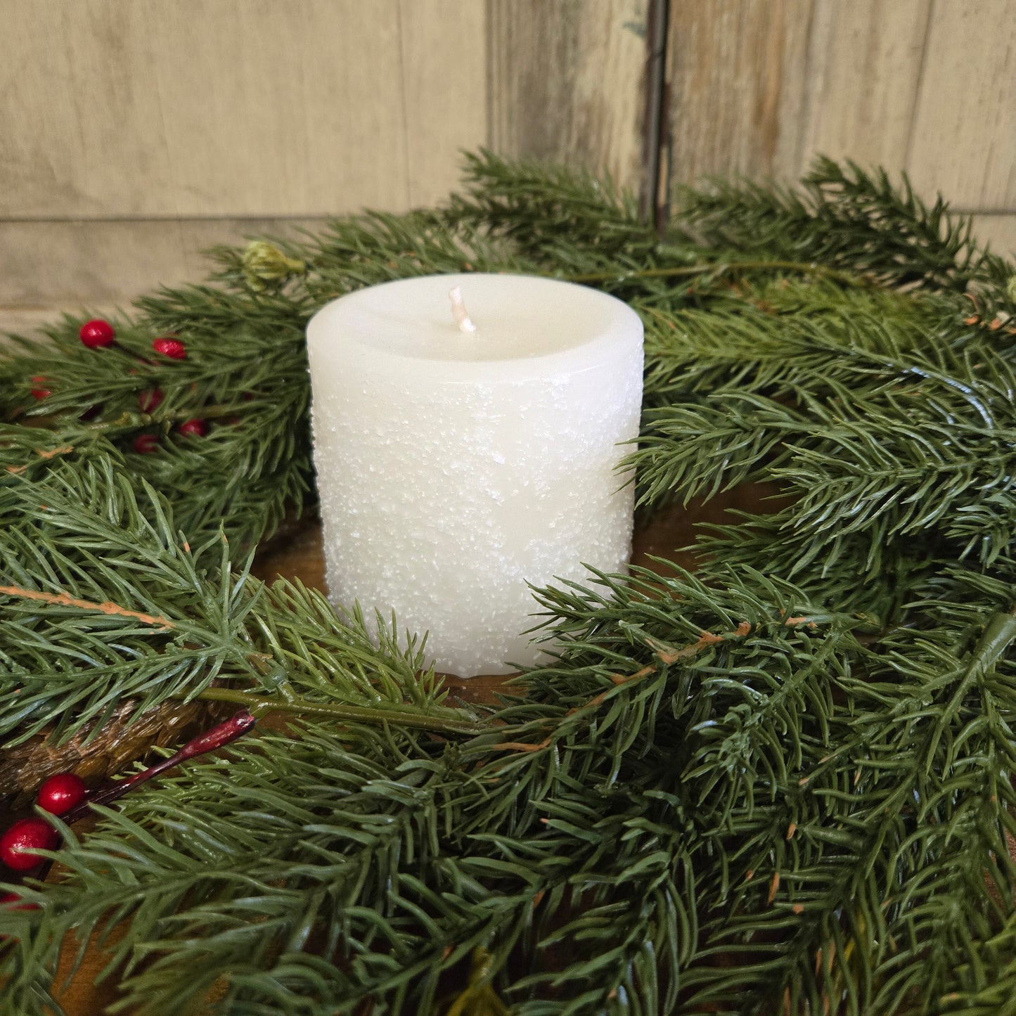 Snowflakes Pillar Candle 3" x 3"