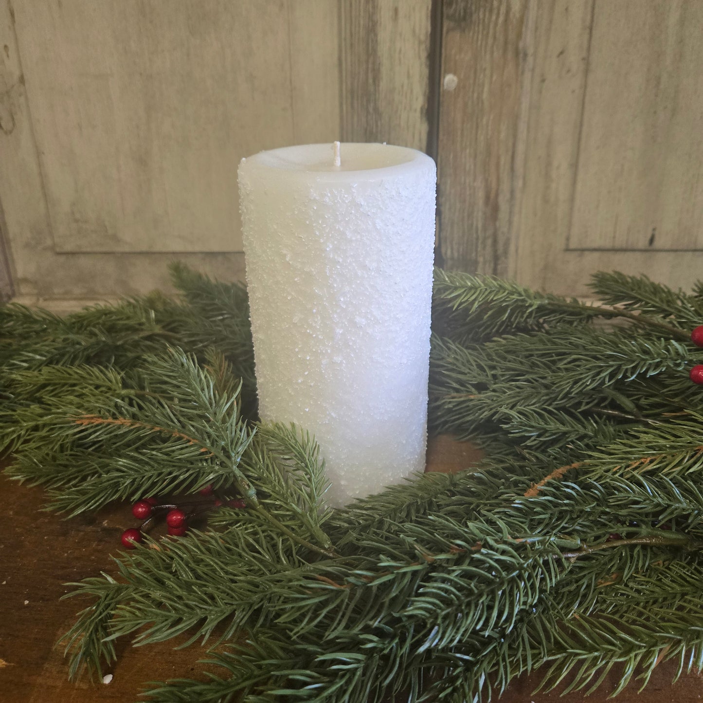 Snowflakes Pillar Candle 3" x 6"