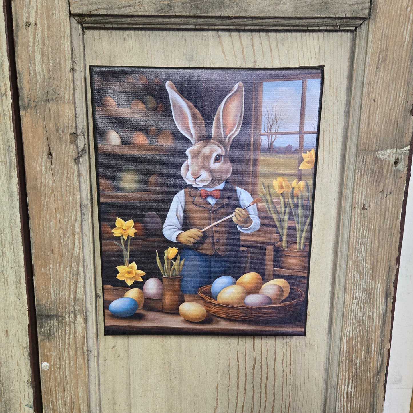 Bunny with Eggs Canvas Print