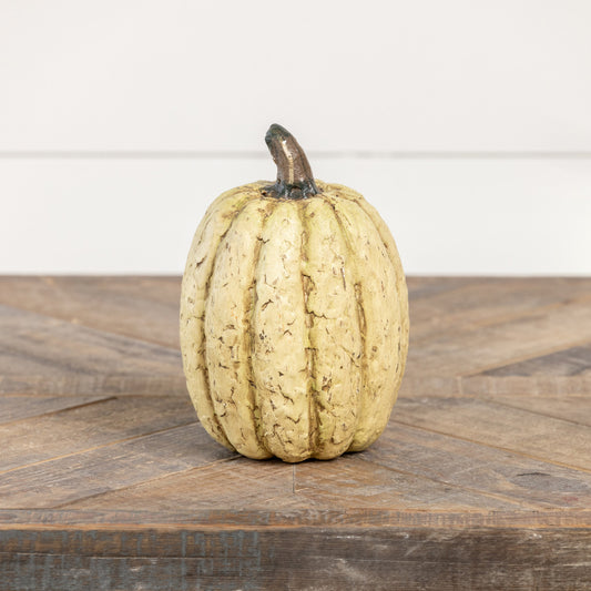 Primitive Fall white tall pumpkin