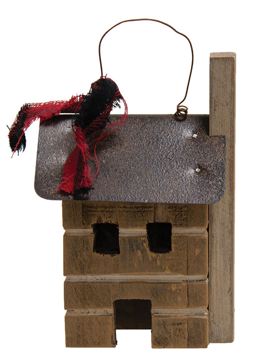 Primitive Town Cabin Ornament