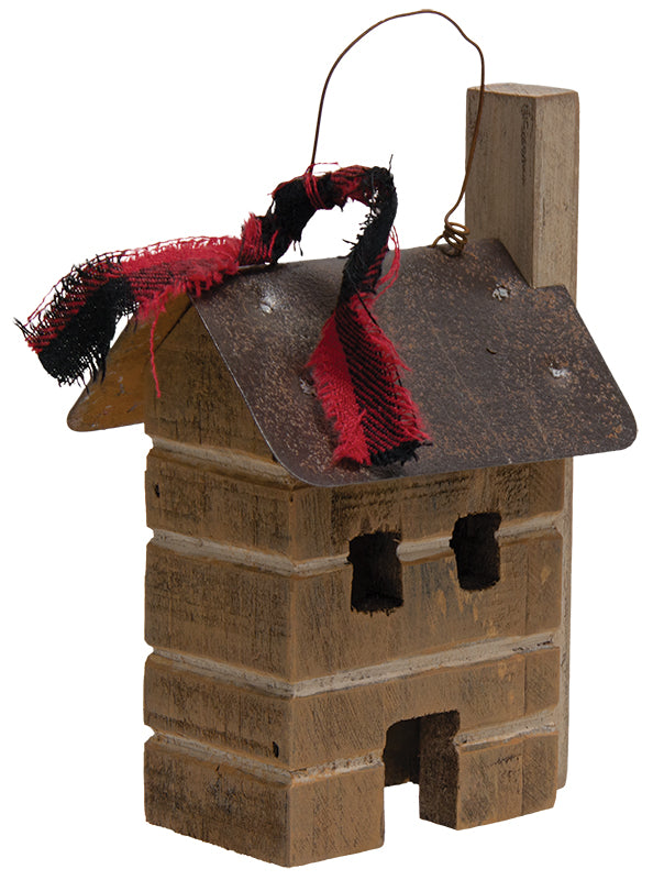 Primitive Town Cabin Ornament