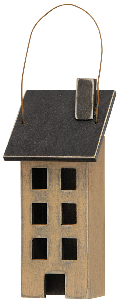 Ivory Saltbox House Ornament