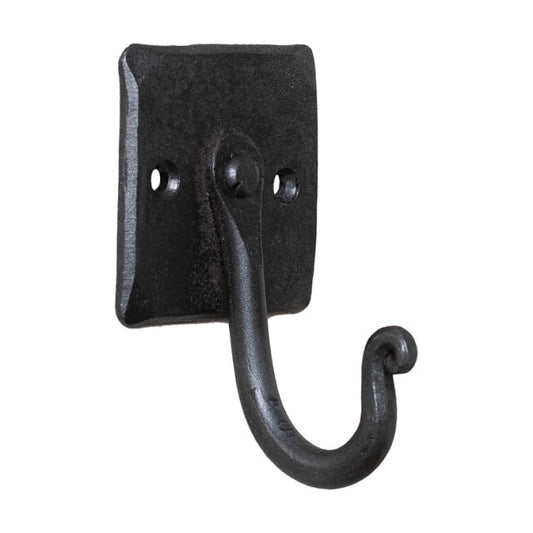 Wrought Iron Wall Hook with Mount Plate