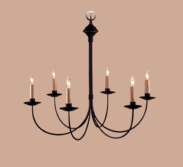 Pepperell Wrought Iron Chandelier