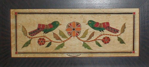 Two Green Birds Fraktur