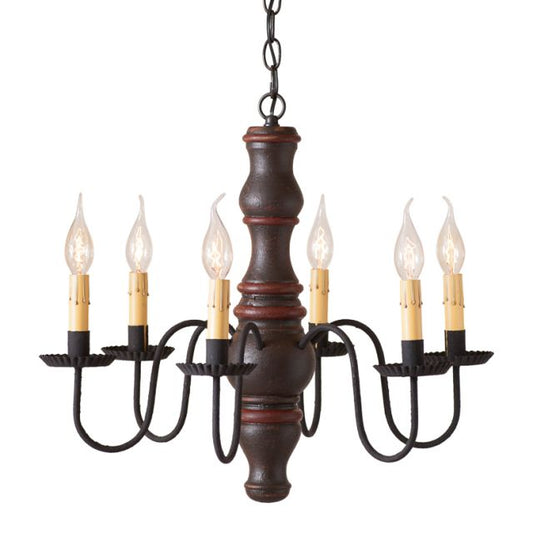 Gettysburg Wood Chandelier in Americana Espresso