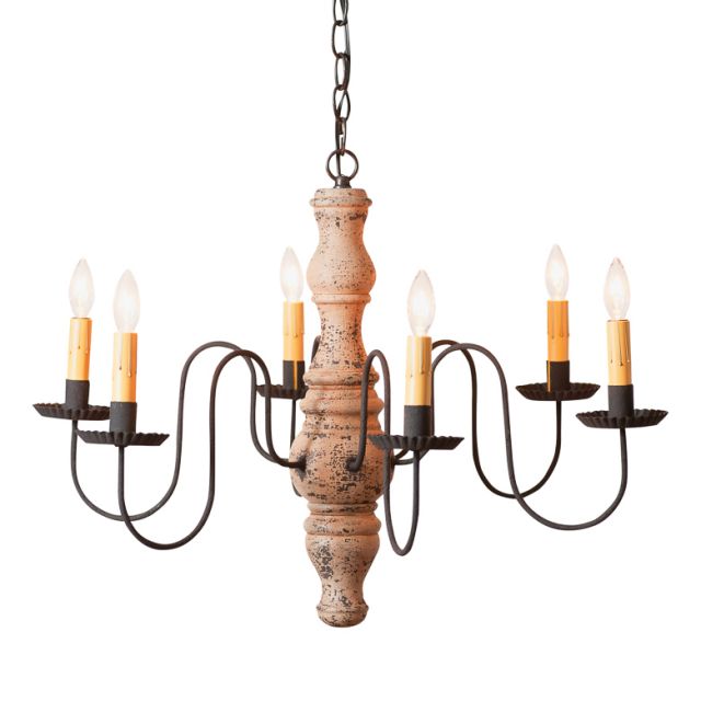 Gettysburg Wooden Chandelier in Hartford Buttermilk