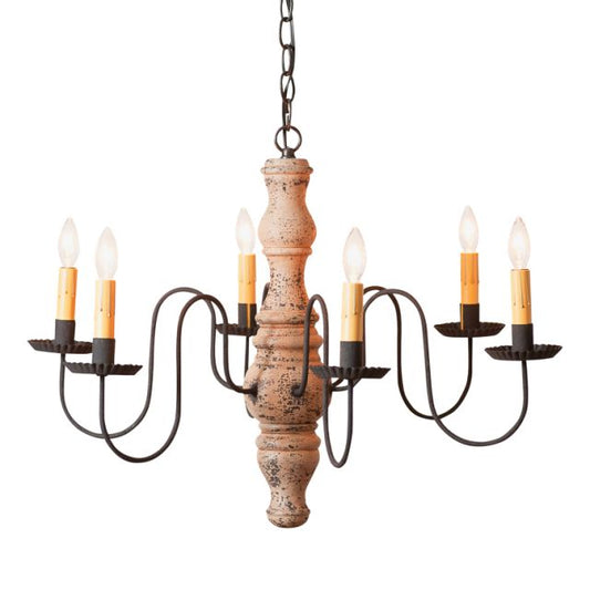 Gettysburg Wood Chandelier in Hartford Buttermilk