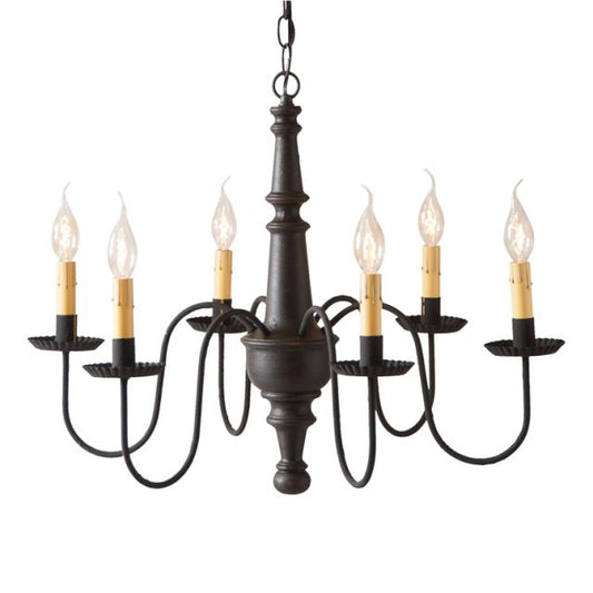 Harrison Wood Chandelier in Americana Black