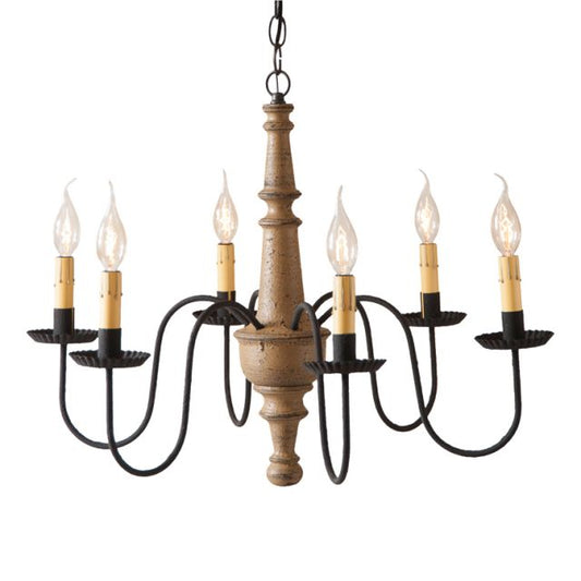 Harrison Wooden Chandelier in Americana Pearwood