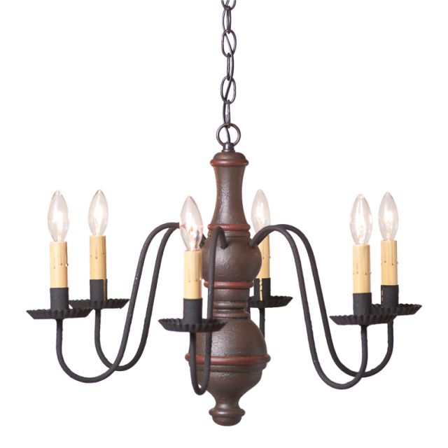 Medium Chesterfield Wood Chandelier in Americana Espresso