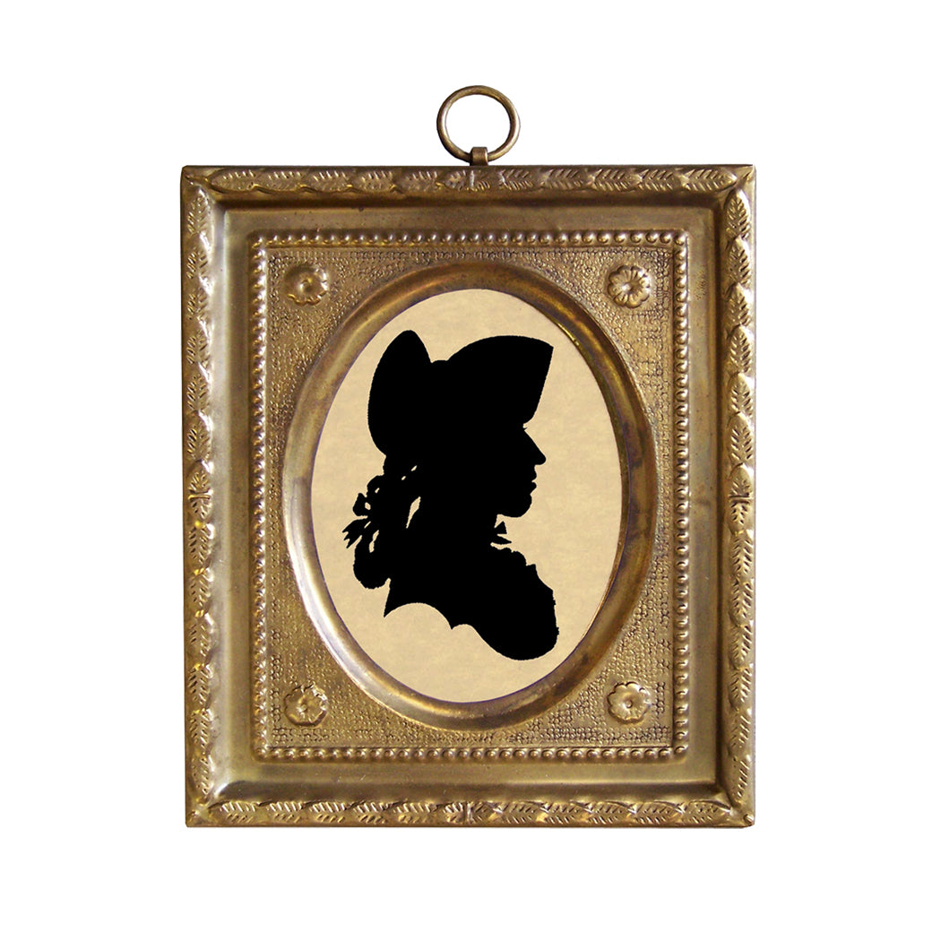 John Miers Miniature Silhouette in 4-1/2″ Brass Frame